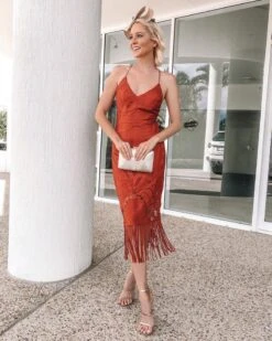 Khaleesi Dress - Burnt Orange 12 Khaleesi Dress - Burnt Orange -Twosisters The Label Twosisters The Label Khaleesi Dress Burnt Orange millicentzaria