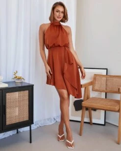 Sienna Dress - Rust